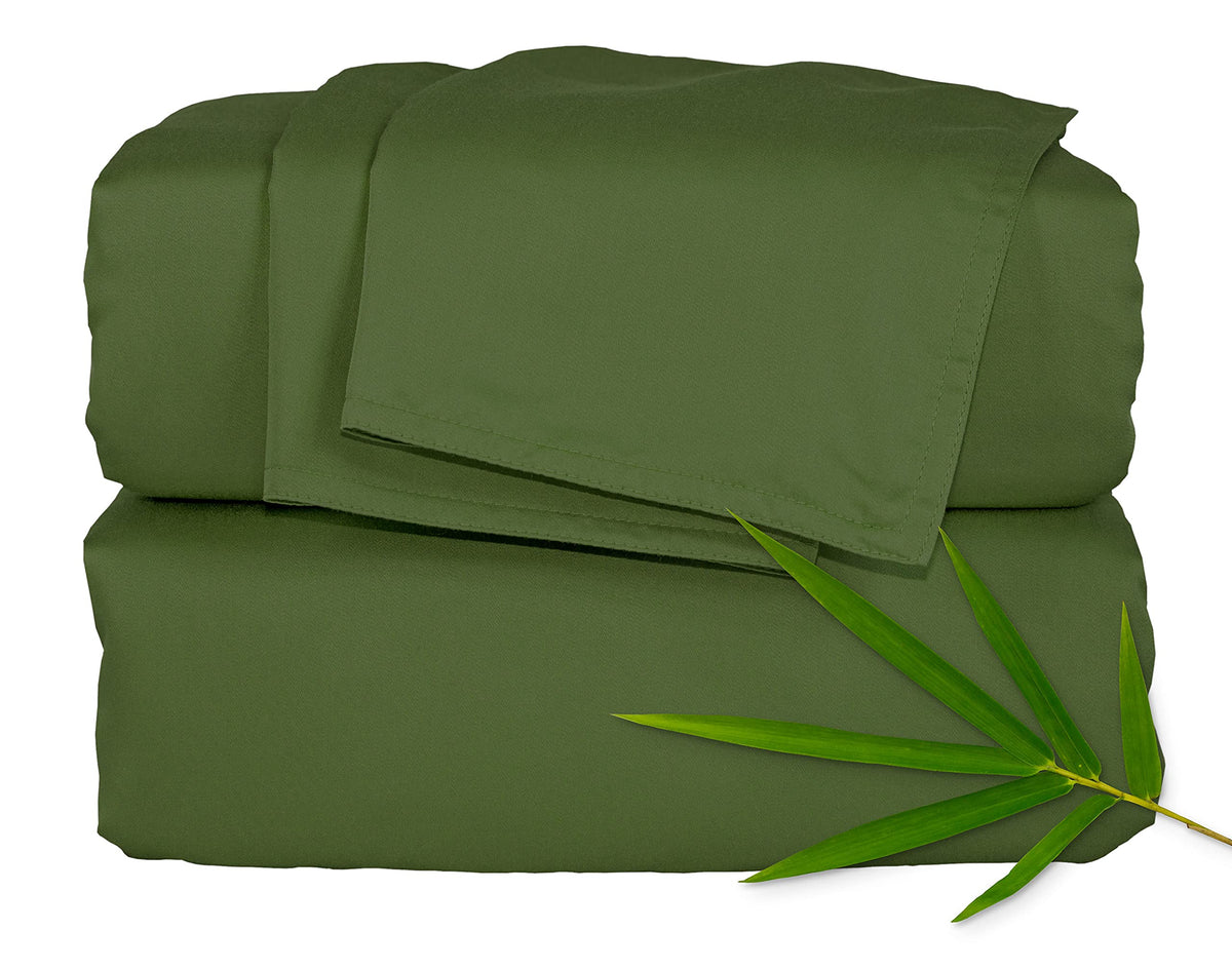 Pure Bamboo Full Sheets, Genuine 100% Organic Viscose Derived from Bamboo Bed Sheet Set, Luxuriously Soft & Cooling, Double Stitching, 2 Year Quality Promise (Full, Ivory)