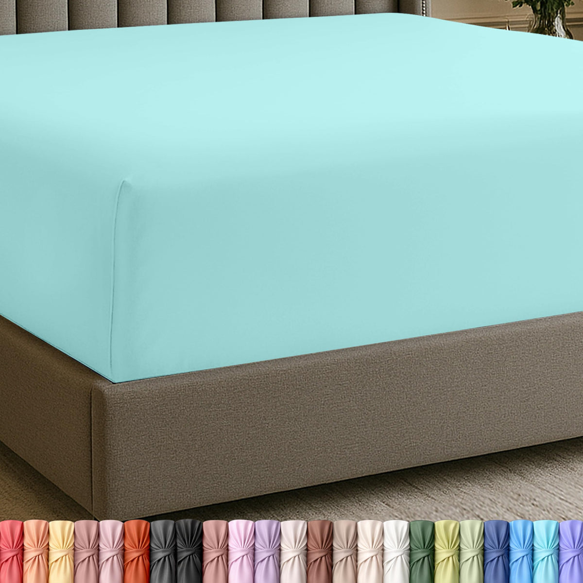 Extra Deep Pocket King Fitted Sheet, Fits 16-21 Inch Mattress, Beige