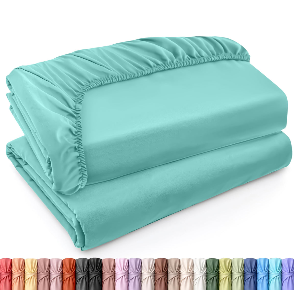 Queen Fitted Sheet, Ultra Soft Fits Up to 15 Inch Deep Pocket, White