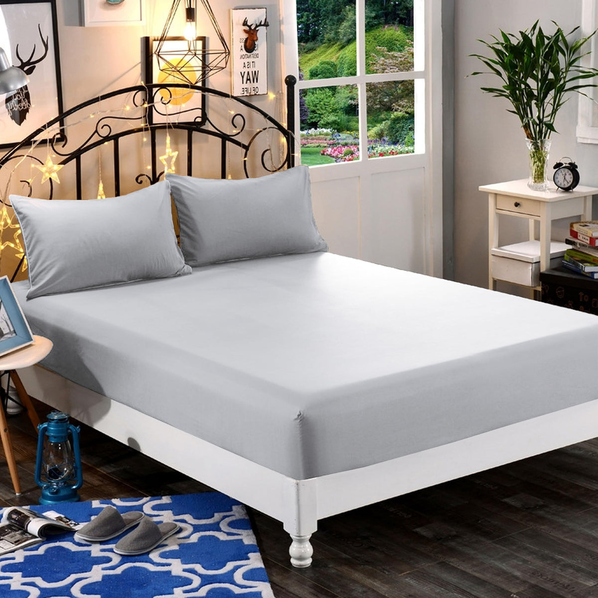 Premium Hotel Quality 1-Piece Fitted Sheet, Luxury & Softest 1500 Premier Hotel Quality Bedding Fitted Sheet Deep Pocket up to 16inch, Wrinkle and Fade Resistant, Queen, White
