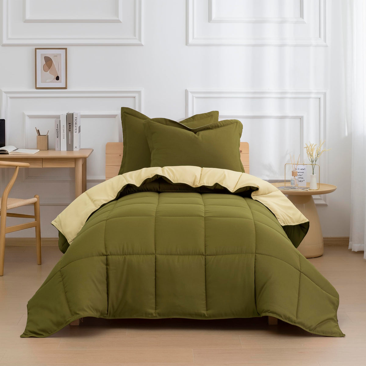 HIG 3pc Green Twin/Twin XL Bedding Comforter Set Duvet Insert Blanket
