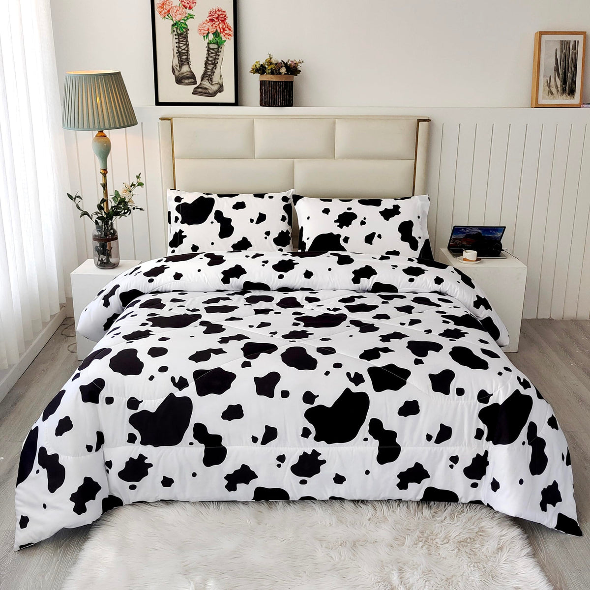 SDY 3pcs Twin Comforter Cheetah,Leopard Print Comforter Set for Kids, Toddler, Girls, Boys Include 1Comforter, 2PillowCases