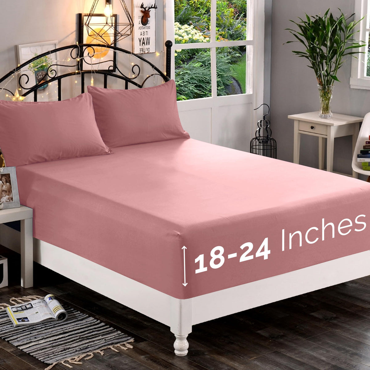 Premium Hotel Quality 1-Piece Fitted Sheet, Luxury & Softest 1500 Premier Hotel Quality Bedding Fitted Sheet Deep Pocket up to 16inch, Wrinkle and Fade Resistant, Queen, White