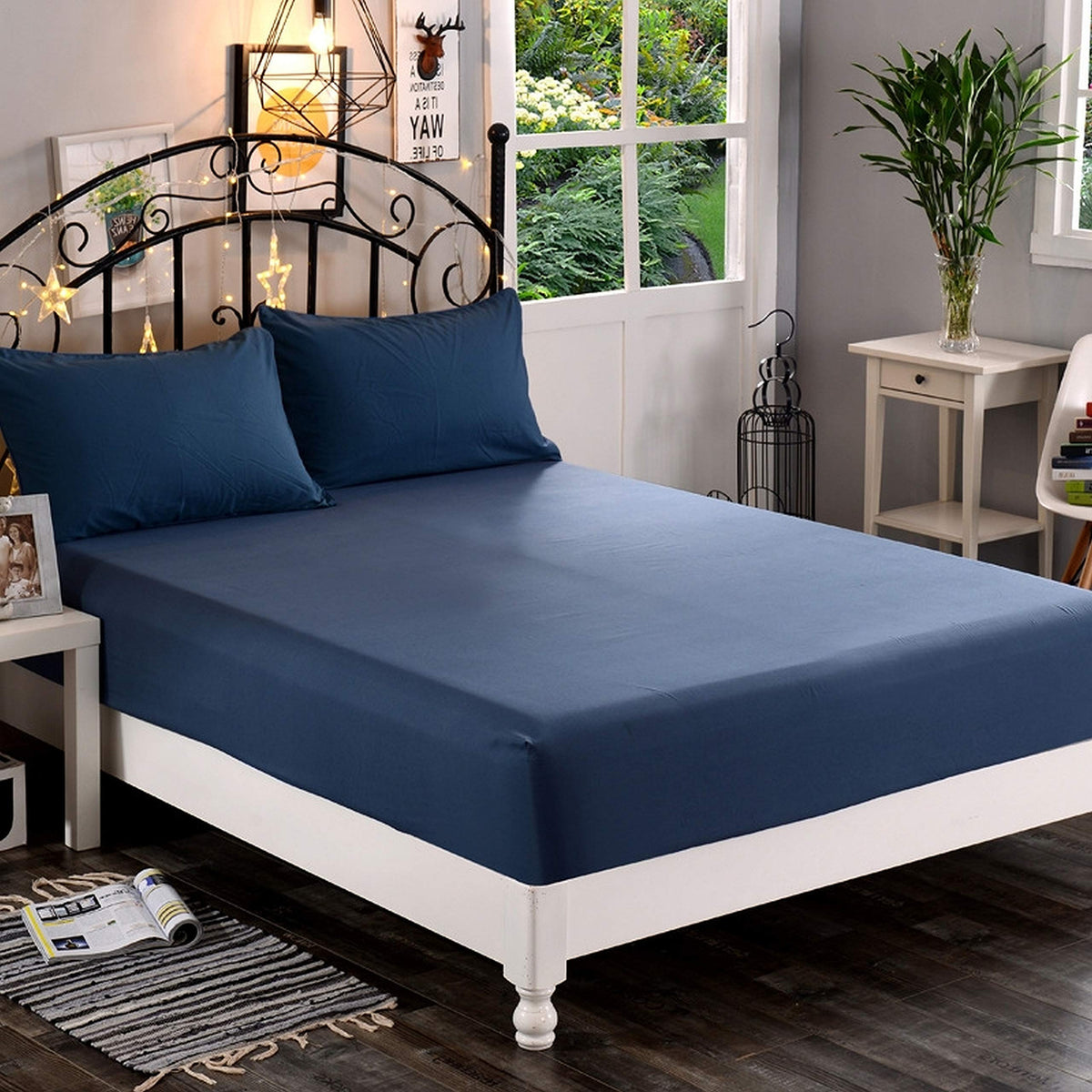 Premium Hotel Quality 1-Piece Fitted Sheet, Luxury & Softest 1500 Premier Hotel Quality Bedding Fitted Sheet Deep Pocket up to 16inch, Wrinkle and Fade Resistant, Queen, White