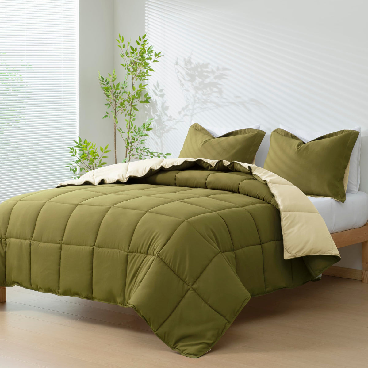 HIG 3pc Green Twin/Twin XL Bedding Comforter Set Duvet Insert Blanket