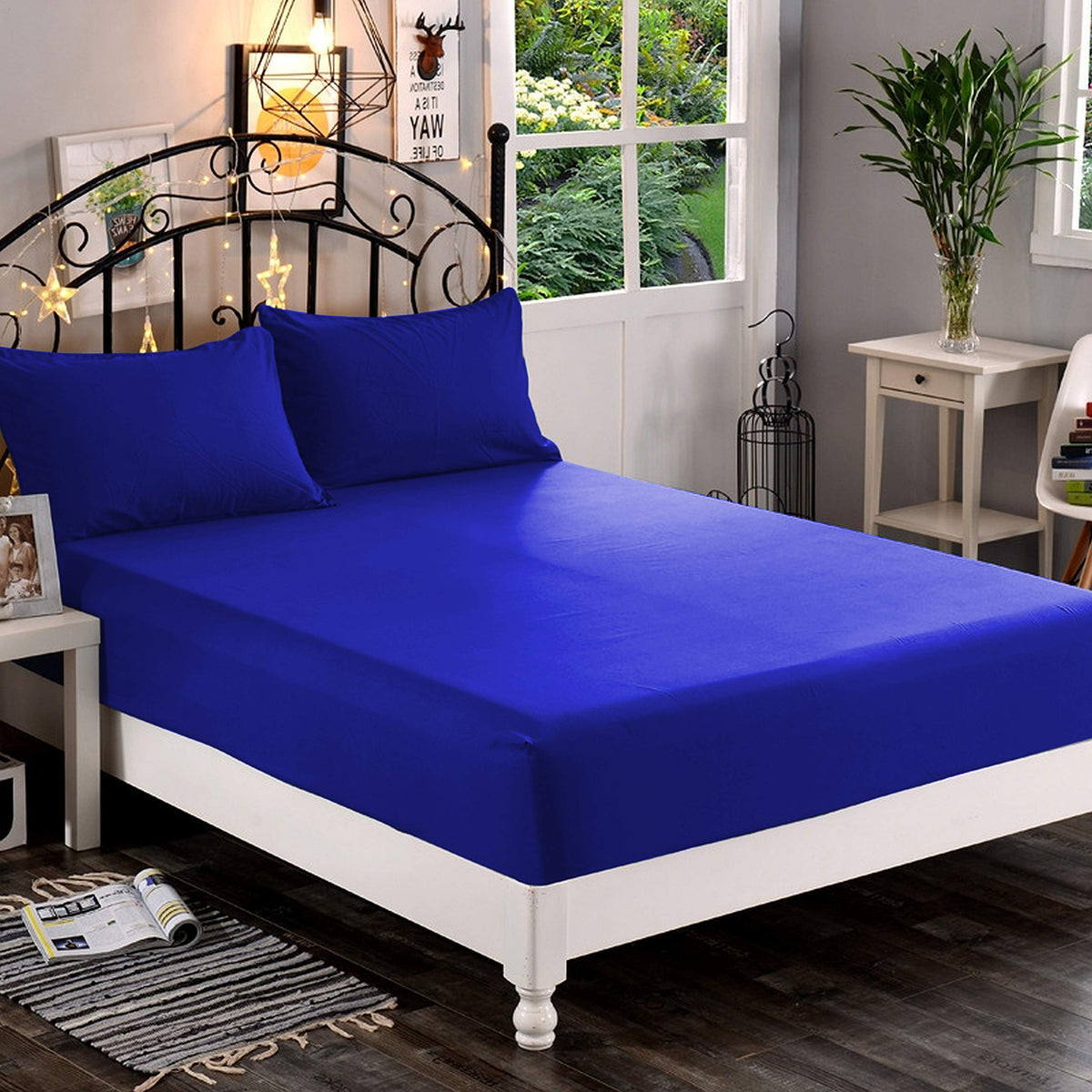 Premium Hotel Quality 1-Piece Fitted Sheet, Luxury & Softest 1500 Premier Hotel Quality Bedding Fitted Sheet Deep Pocket up to 16inch, Wrinkle and Fade Resistant, Queen, White