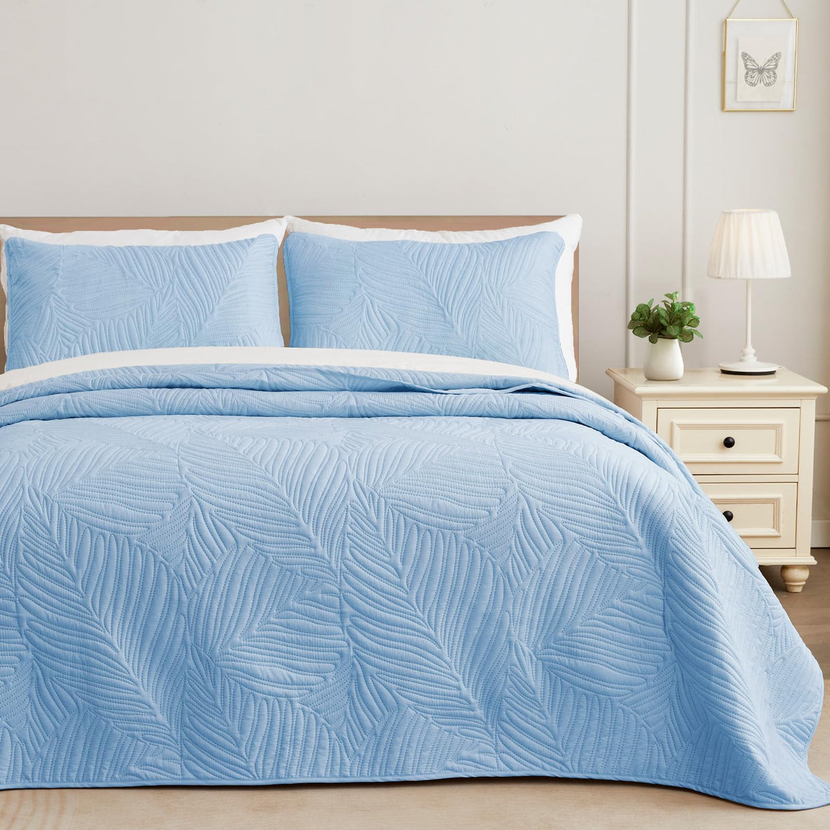 Exclusivo Mezcla Lightweight Full Queen Quilt Bedding Set, Soft Microfiber