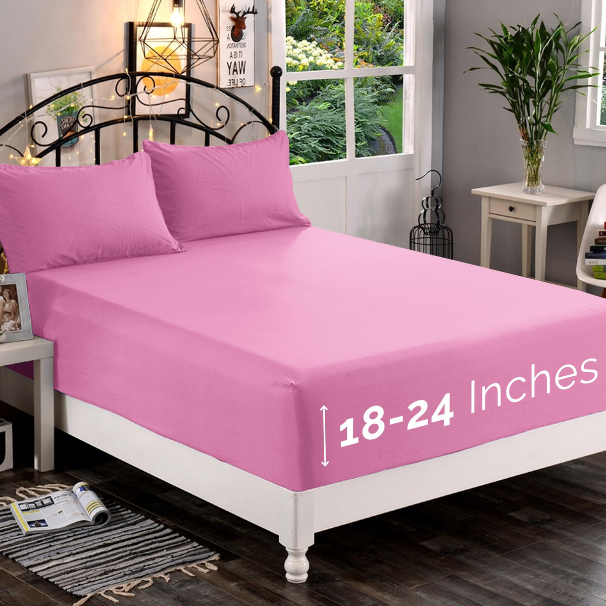 Premium Hotel Quality 1-Piece Fitted Sheet, Luxury & Softest 1500 Premier Hotel Quality Bedding Fitted Sheet Deep Pocket up to 16inch, Wrinkle and Fade Resistant, Queen, White