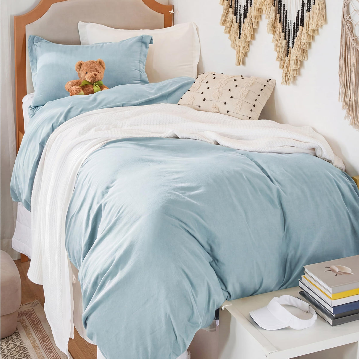 Bedsure Prewashed Duvet Cover Queen, Cotton-Like Soft Bedding Set, Beige
