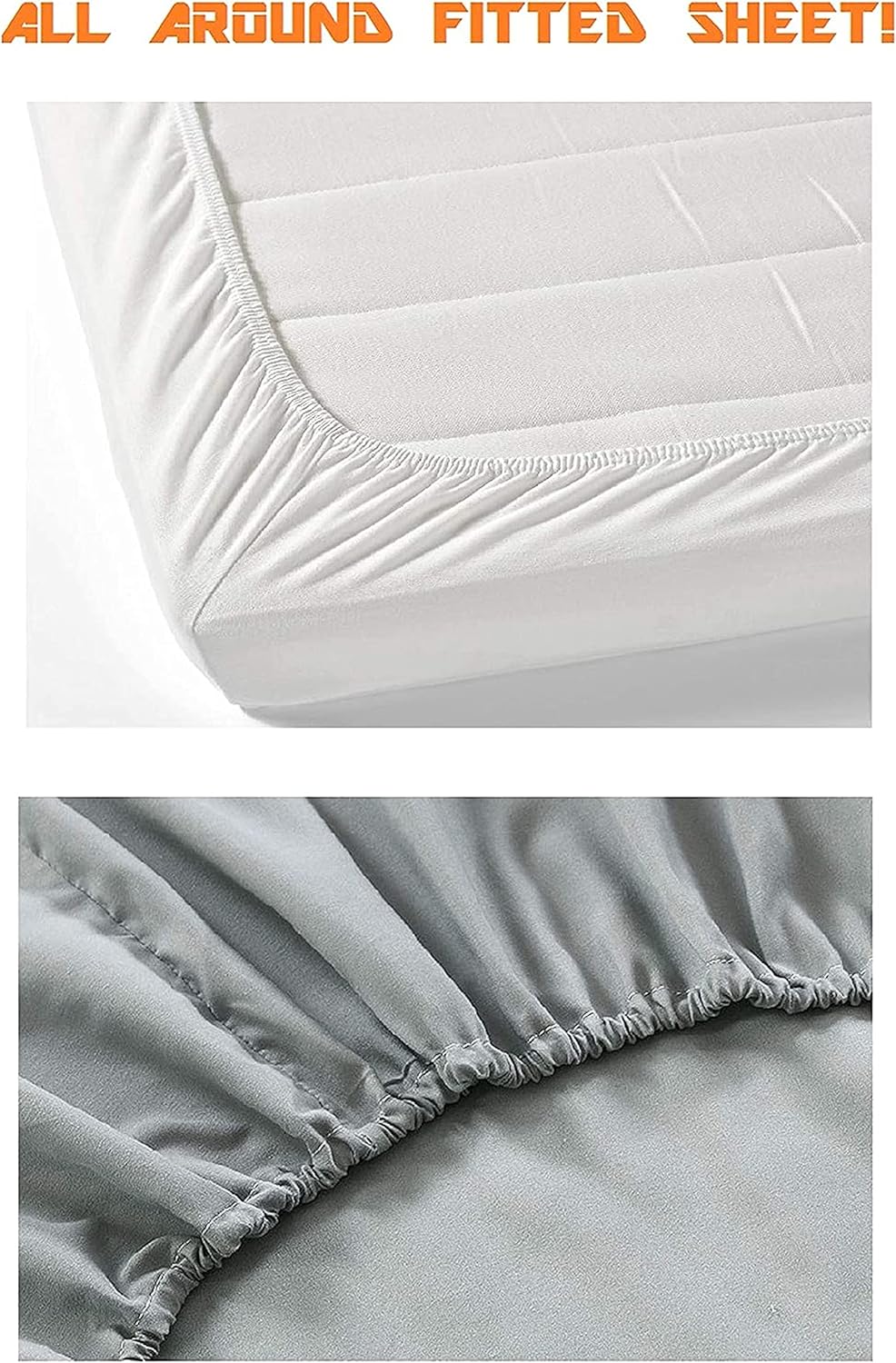 Premium Hotel Quality 1-Piece Fitted Sheet, Luxury & Softest 1500 Premier Hotel Quality Bedding Fitted Sheet Deep Pocket up to 16inch, Wrinkle and Fade Resistant, Queen, White