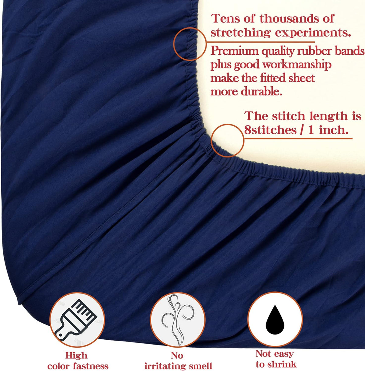 NTBAY Toddler Microfiber Bedding Set, 4 Piece, Navy Blue