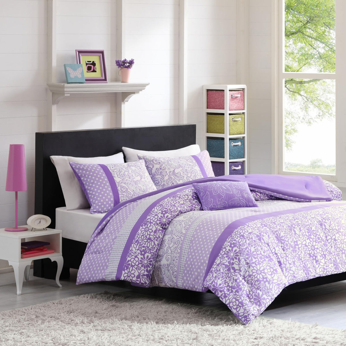 Intelligent Design Polka Dot Pink Zebra Queen Comforter Set, 4pc