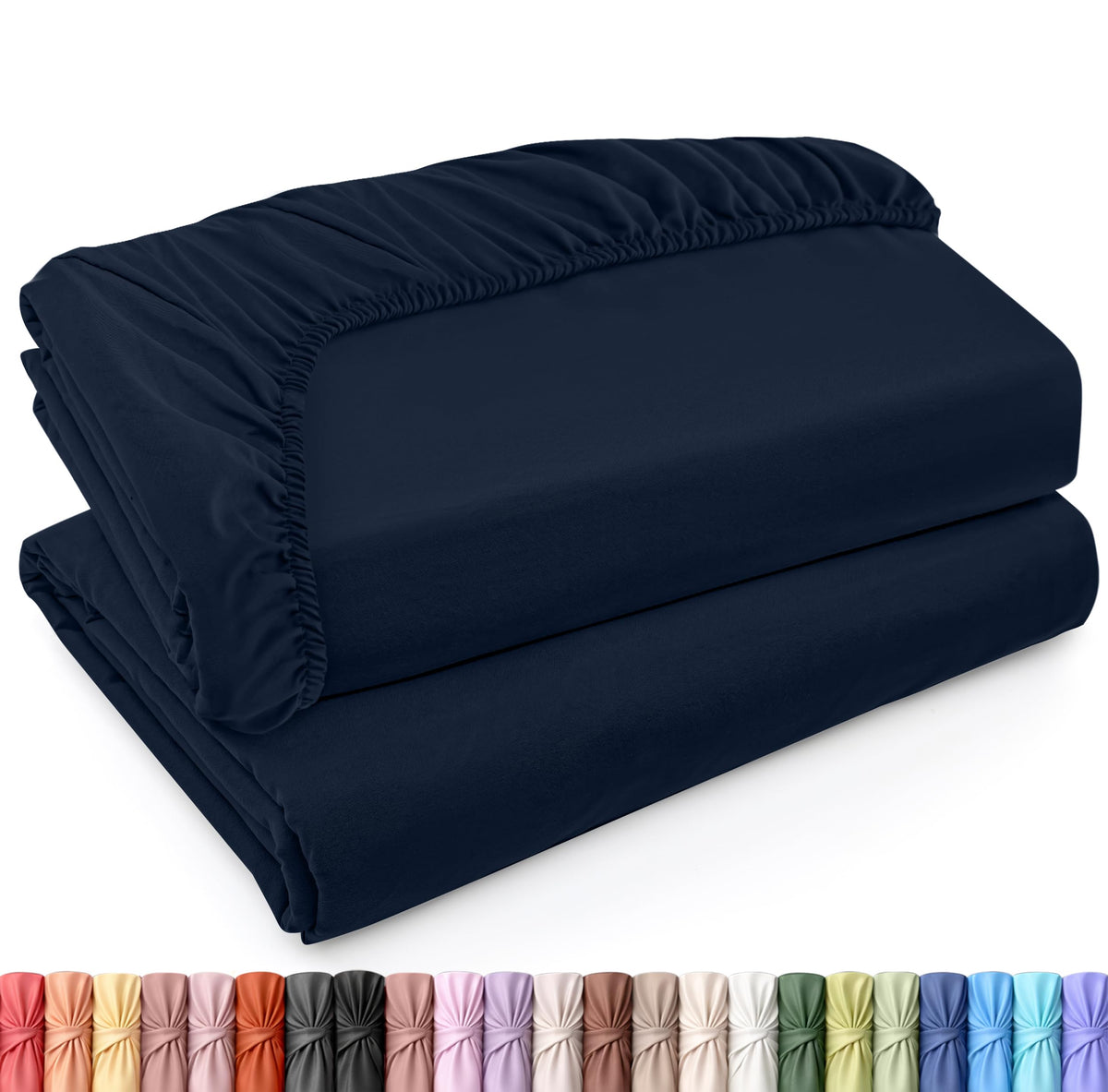 Queen Fitted Sheet, Ultra Soft Fits Up to 15 Inch Deep Pocket, White