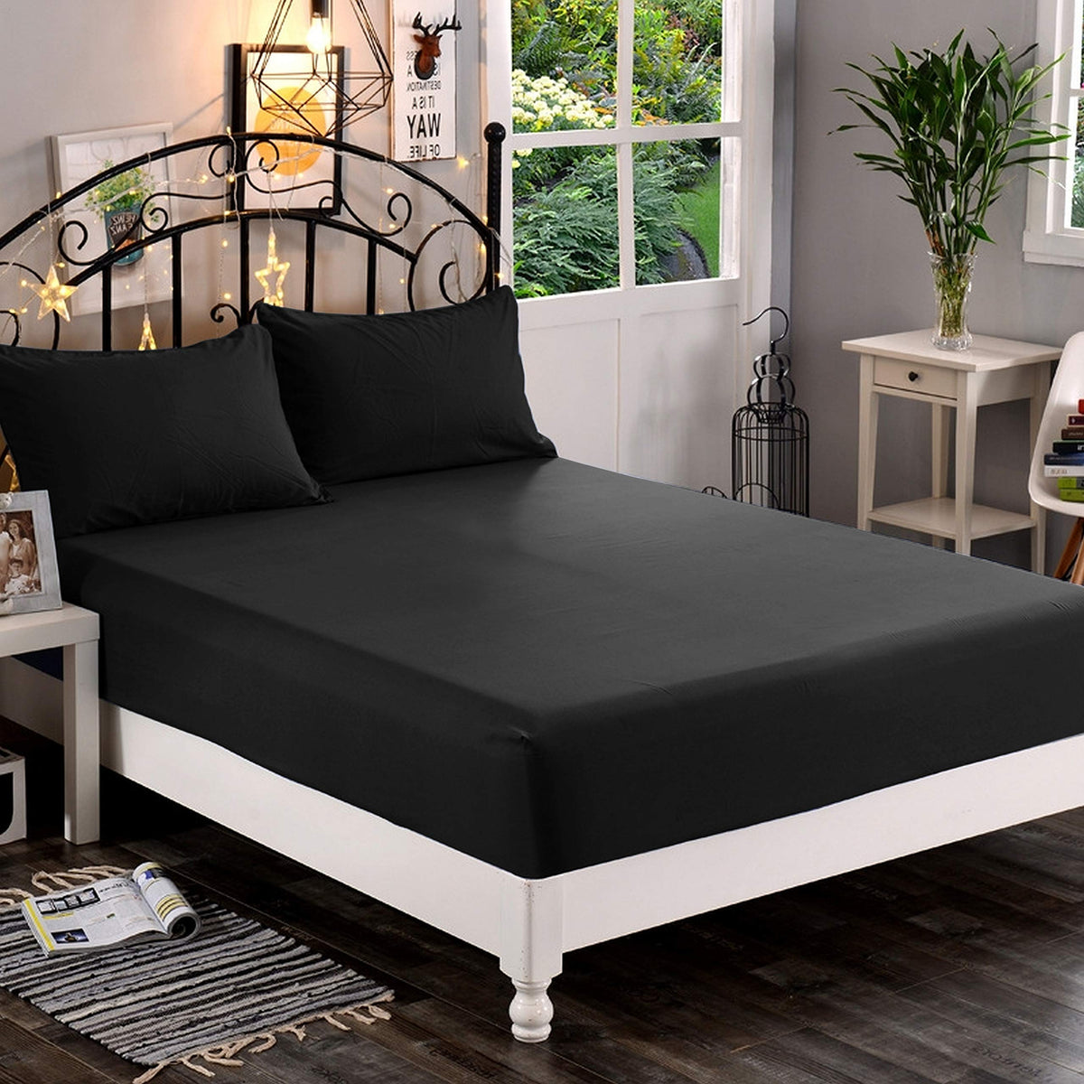 Premium Hotel Quality 1-Piece Fitted Sheet, Luxury & Softest 1500 Premier Hotel Quality Bedding Fitted Sheet Deep Pocket up to 16inch, Wrinkle and Fade Resistant, Queen, White