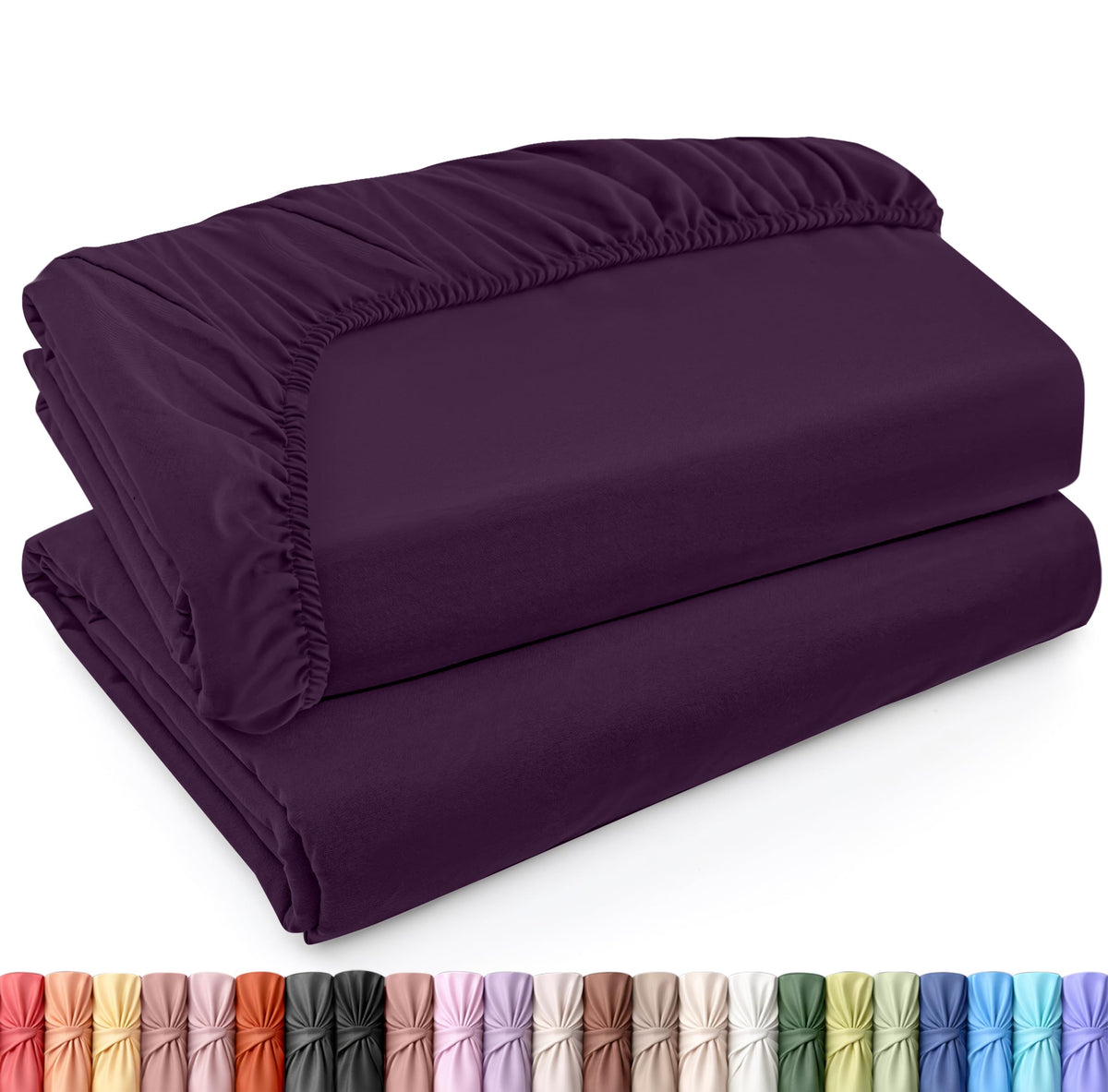 Queen Fitted Sheet, Ultra Soft Fits Up to 15 Inch Deep Pocket, White