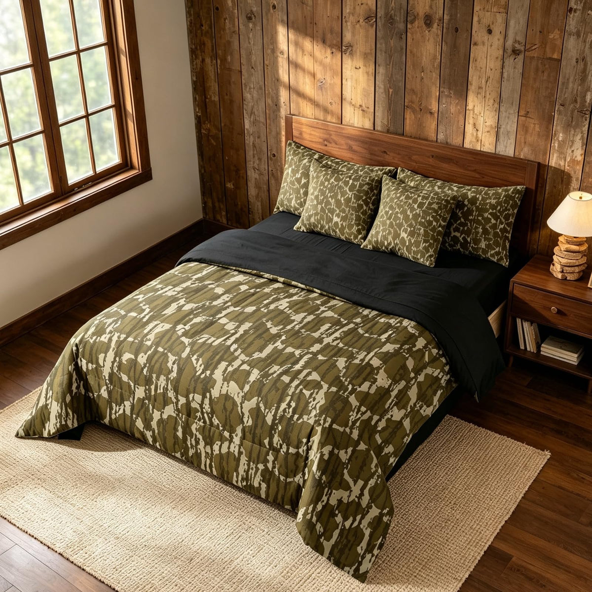 Erosebridal Leopard Print 7 Piece Bedding Set Full Cheetah Decor Comforter Set with Sheets Geometric Modern Bed in A Bag African Safari Animal Bed Sets with 2 Pillowcases, 2 Pillow Covers Lightweight