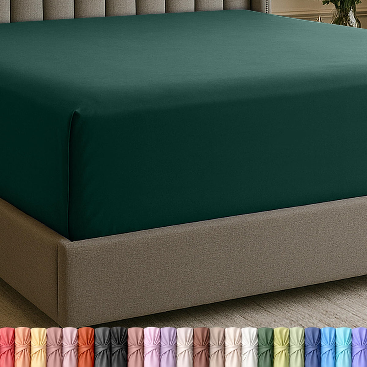 Extra Deep Pocket King Fitted Sheet, Fits 16-21 Inch Mattress, Beige