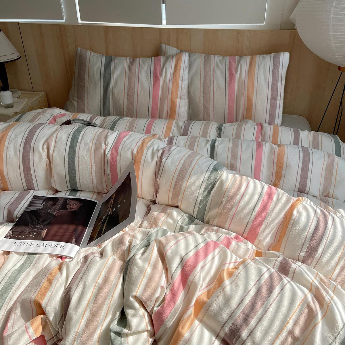 Purple Bedding Duvet Cover King 3 Pieces Pale Mauve Duvet Cover Boho Solid Bedding Set Luxury Soft Jersey Knit Cotton Comforter Cover with 2 Pillowcases Breathable Comfy Mauve Color Bedding Set