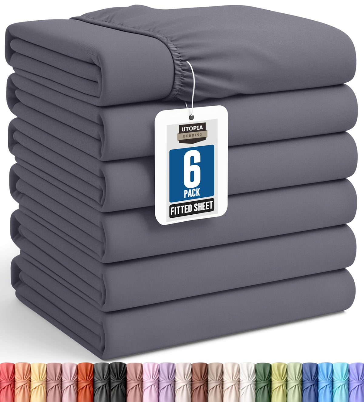 Queen Fitted Sheet, Ultra Soft Fits Up to 15 Inch Deep Pocket, White