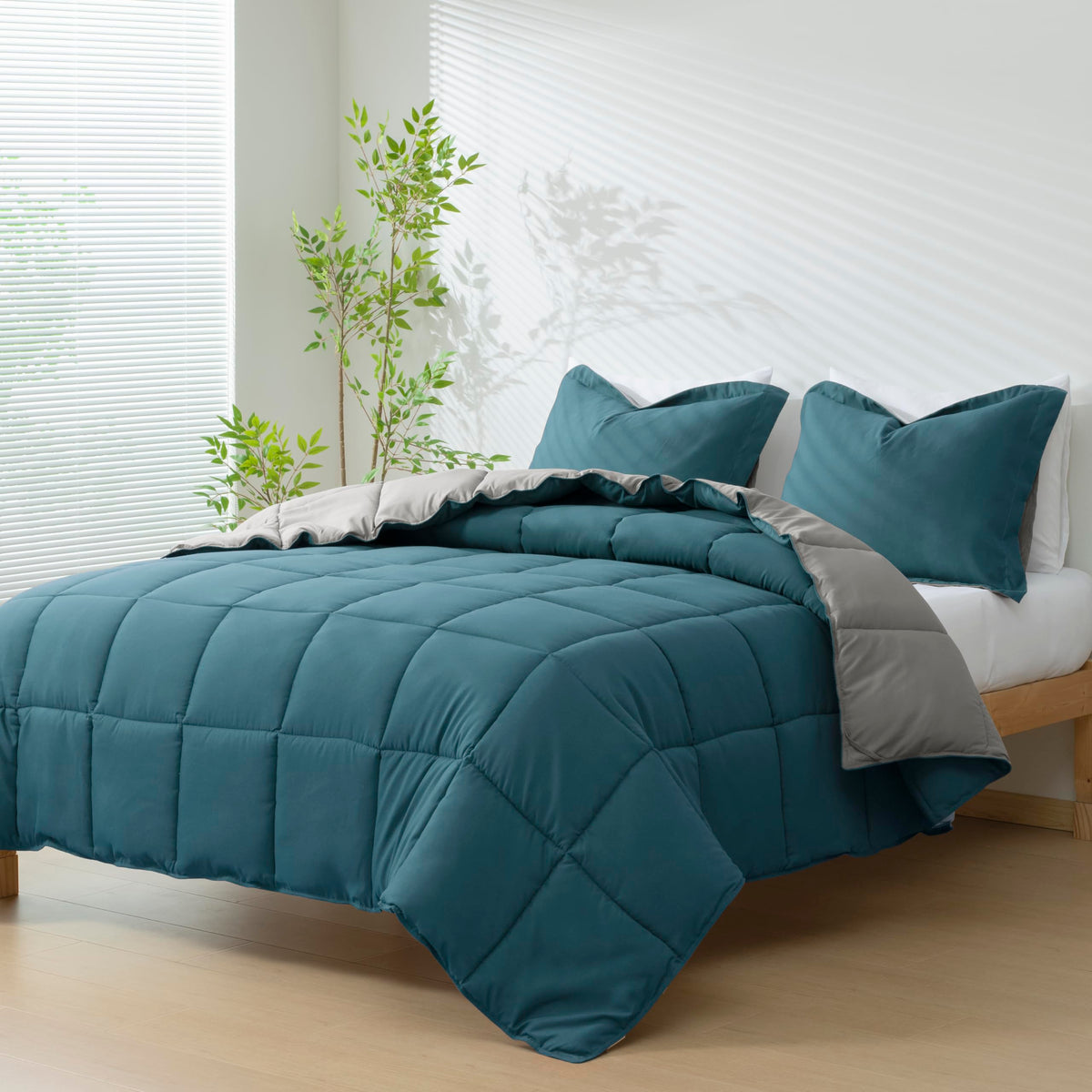 HIG 3pc Green Twin/Twin XL Bedding Comforter Set Duvet Insert Blanket