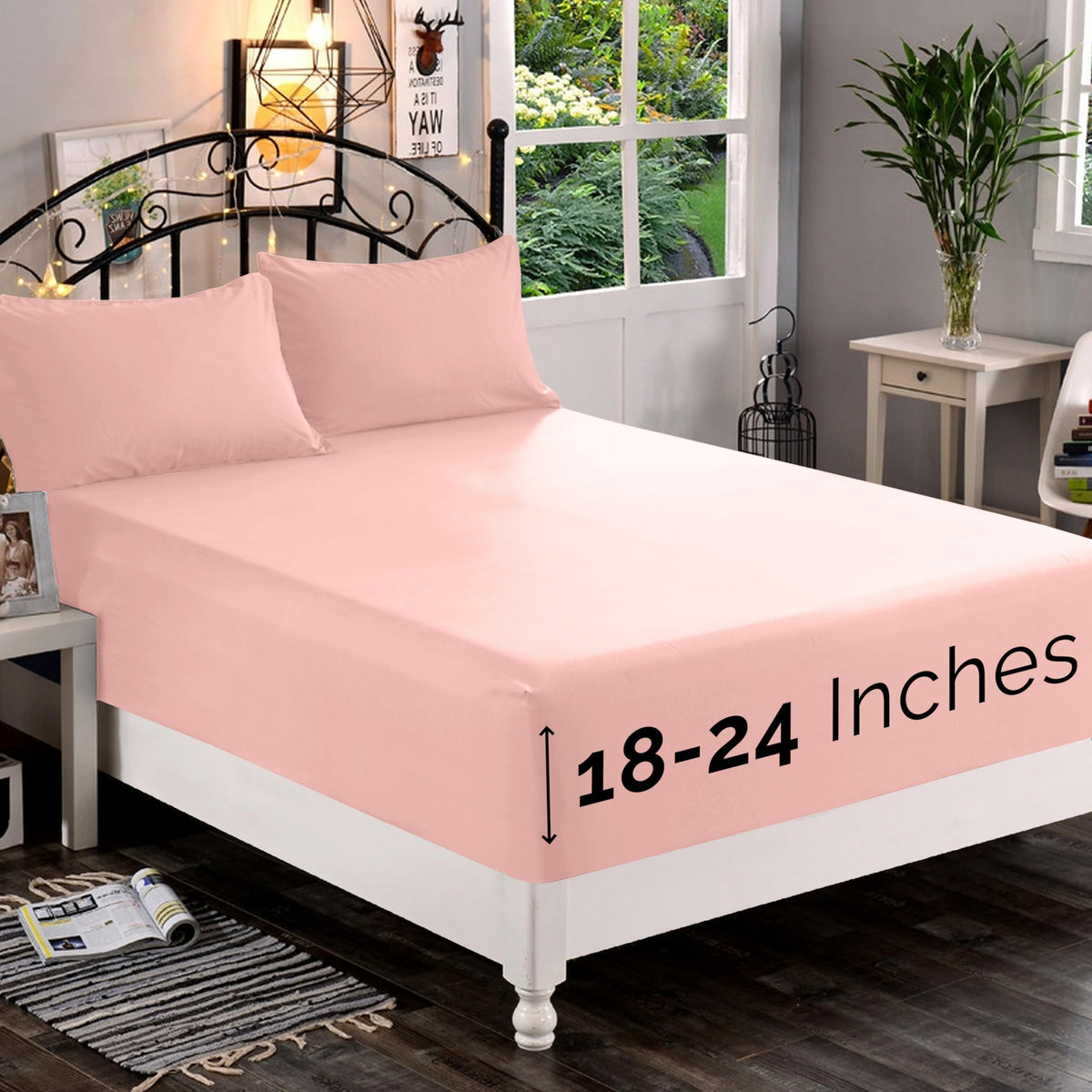 Premium Hotel Quality 1-Piece Fitted Sheet, Luxury & Softest 1500 Premier Hotel Quality Bedding Fitted Sheet Deep Pocket up to 16inch, Wrinkle and Fade Resistant, Queen, White