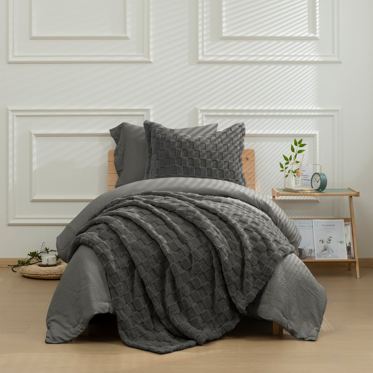 HIG 3pc Green Twin/Twin XL Bedding Comforter Set Duvet Insert Blanket