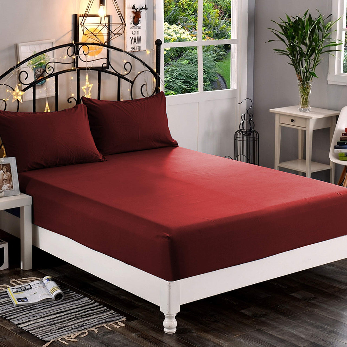 Premium Hotel Quality 1-Piece Fitted Sheet, Luxury & Softest 1500 Premier Hotel Quality Bedding Fitted Sheet Deep Pocket up to 16inch, Wrinkle and Fade Resistant, Queen, White