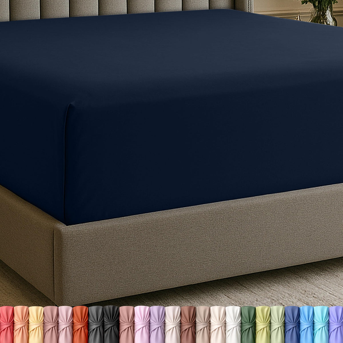 Extra Deep Pocket King Fitted Sheet, Fits 16-21 Inch Mattress, Beige