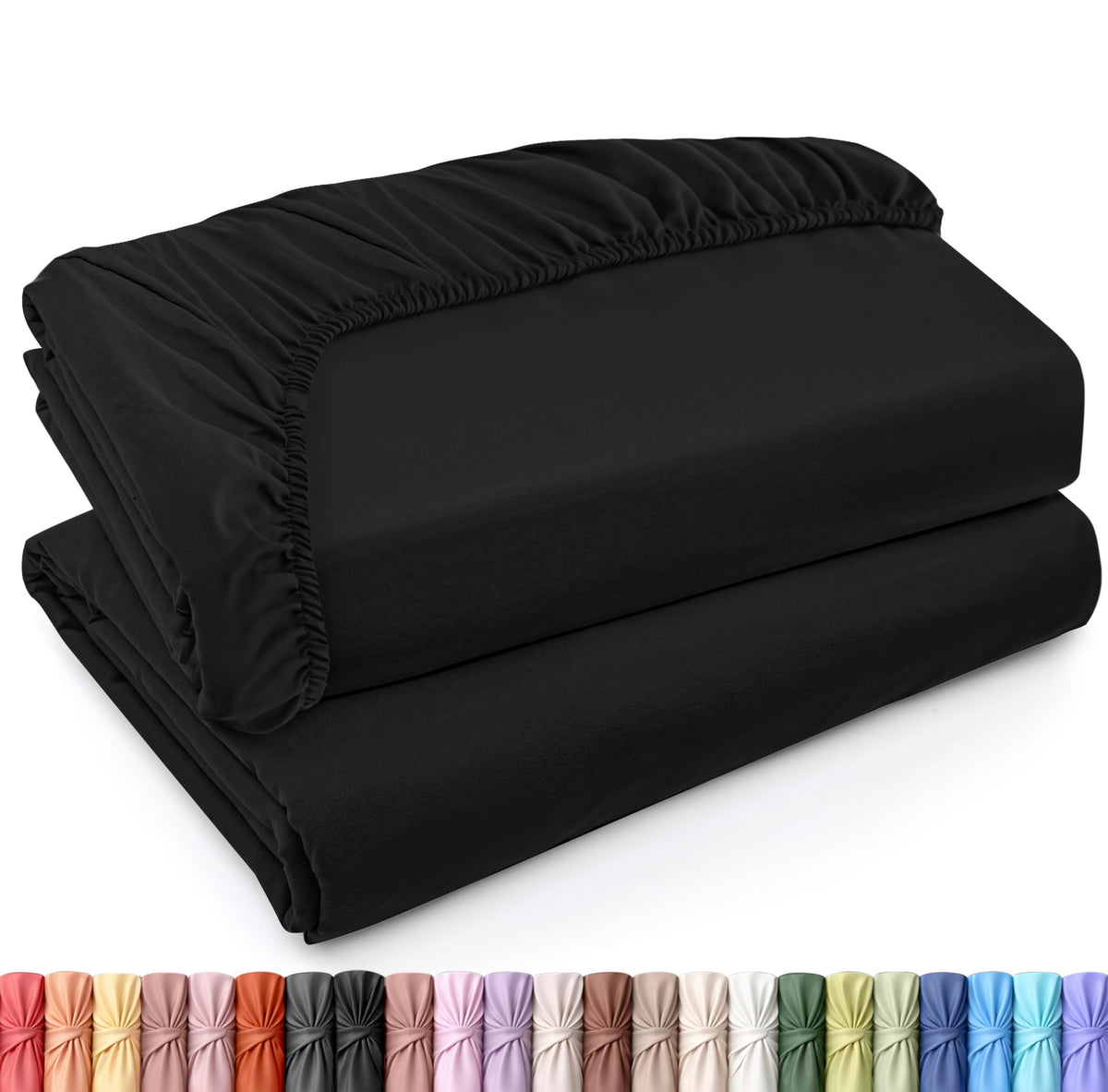 Queen Fitted Sheet, Ultra Soft Fits Up to 15 Inch Deep Pocket, White