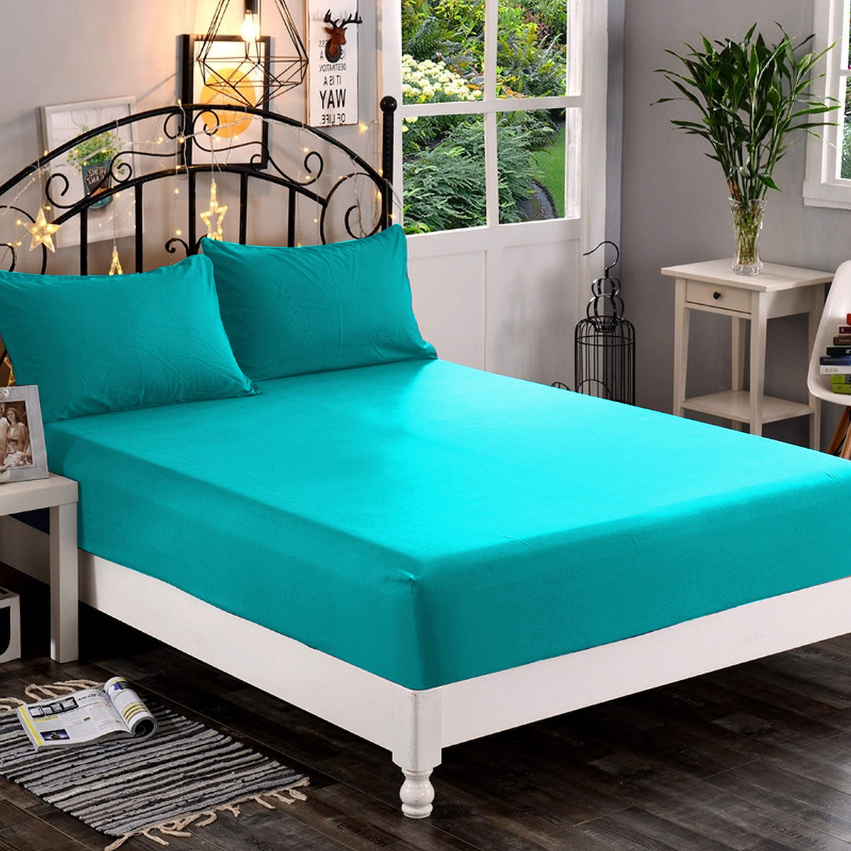 Premium Hotel Quality 1-Piece Fitted Sheet, Luxury & Softest 1500 Premier Hotel Quality Bedding Fitted Sheet Deep Pocket up to 16inch, Wrinkle and Fade Resistant, Queen, White