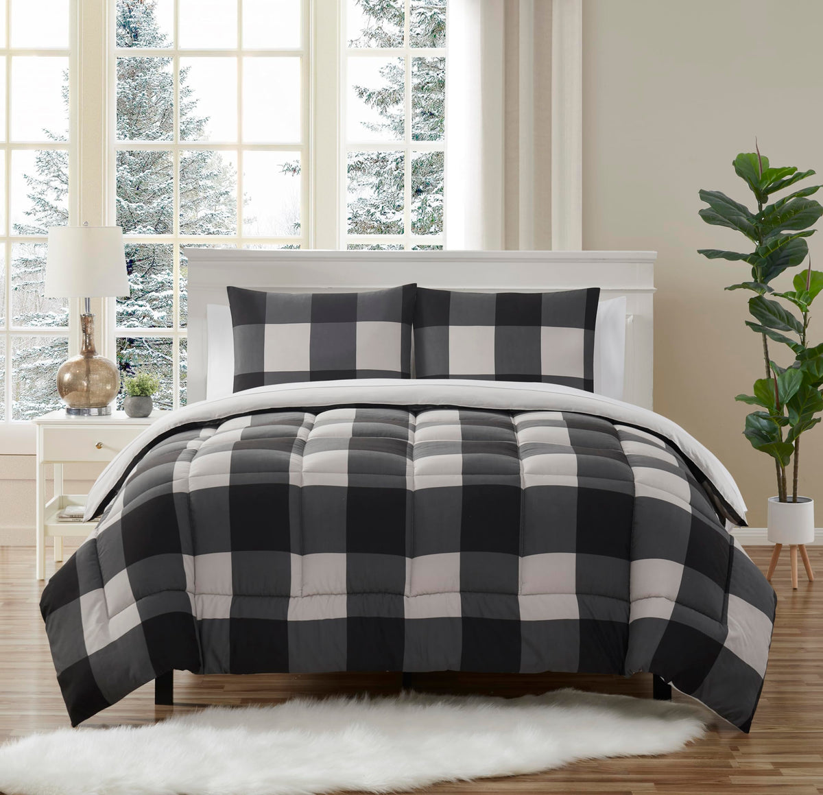 Sweet Home Collection 5 Piece Comforter Set Bag Solid Color All Season Soft Down Alternative Blanket & Luxurious Microfiber Bed Sheets, Navy, Twin