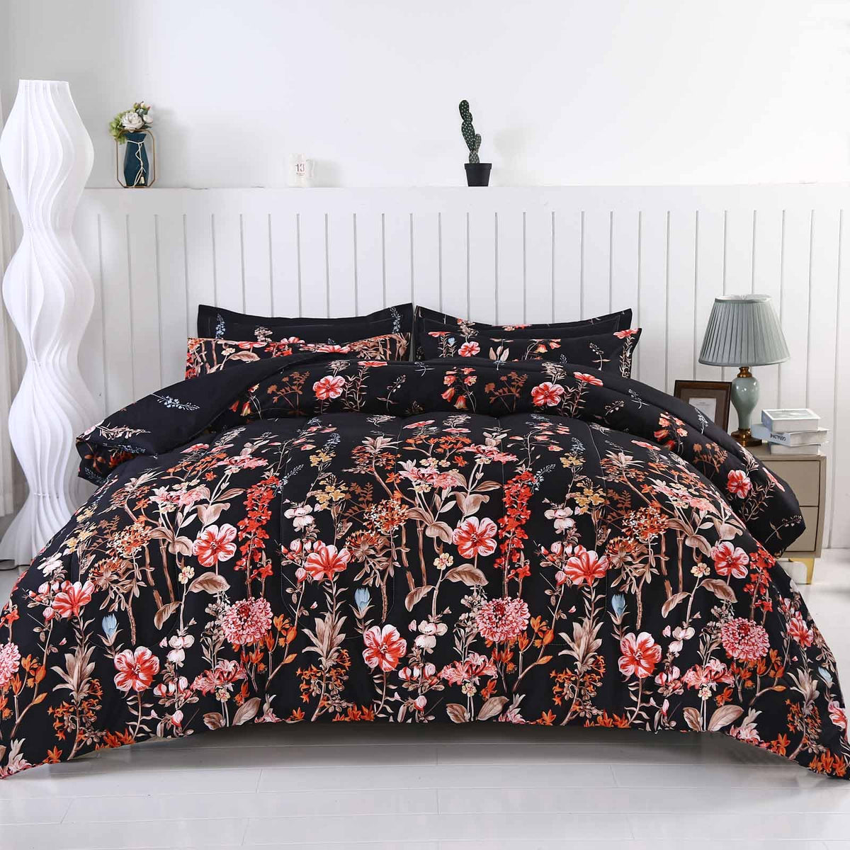 SDY Leopard Queen Comforter Set, 3D Cheetah Print Bedding, Luxury Soft 7-Piece Bed in a Bag, All-Season Bedding Set with Comforter, Sheets, Pillowcases & Shams
