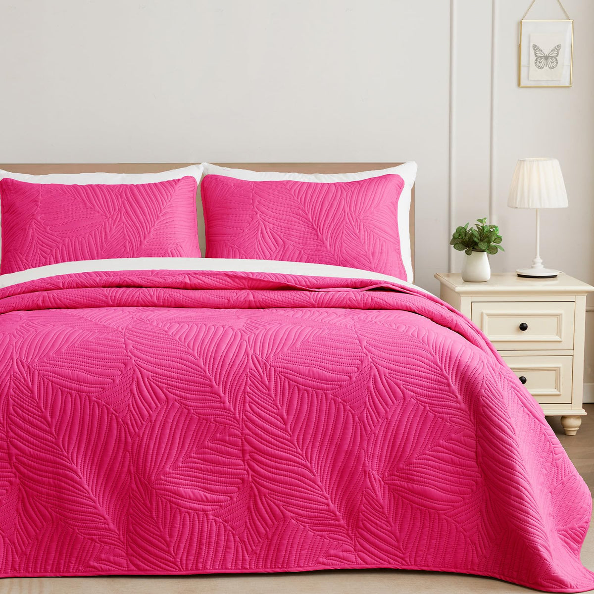 Exclusivo Mezcla Lightweight Full Queen Quilt Bedding Set, Soft Microfiber