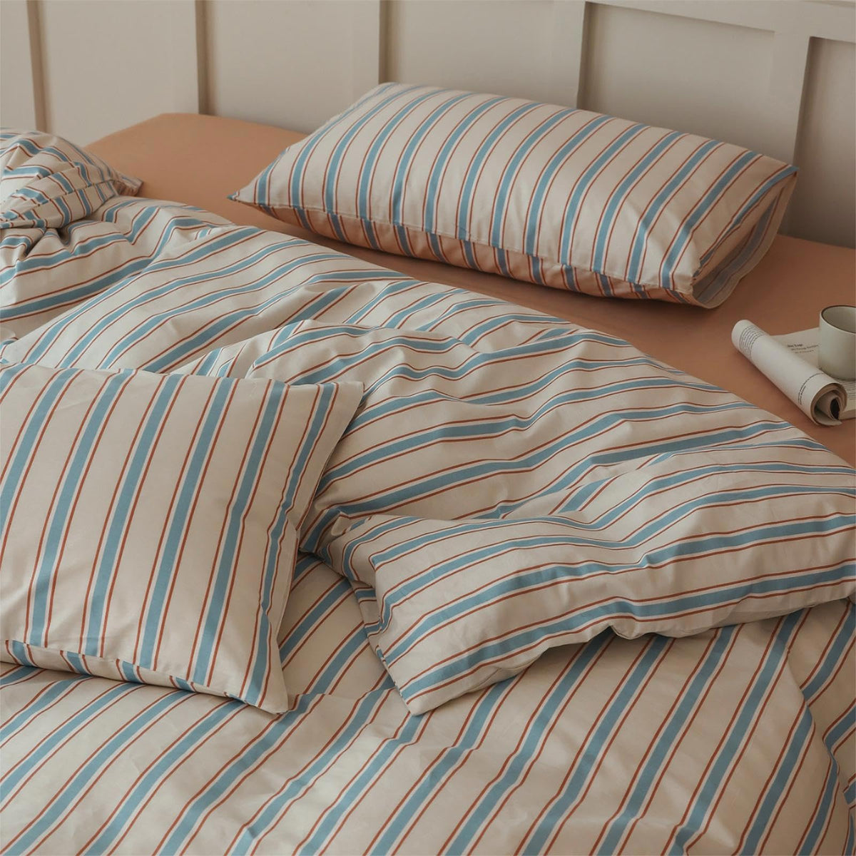 Purple Bedding Duvet Cover King 3 Pieces Pale Mauve Duvet Cover Boho Solid Bedding Set Luxury Soft Jersey Knit Cotton Comforter Cover with 2 Pillowcases Breathable Comfy Mauve Color Bedding Set