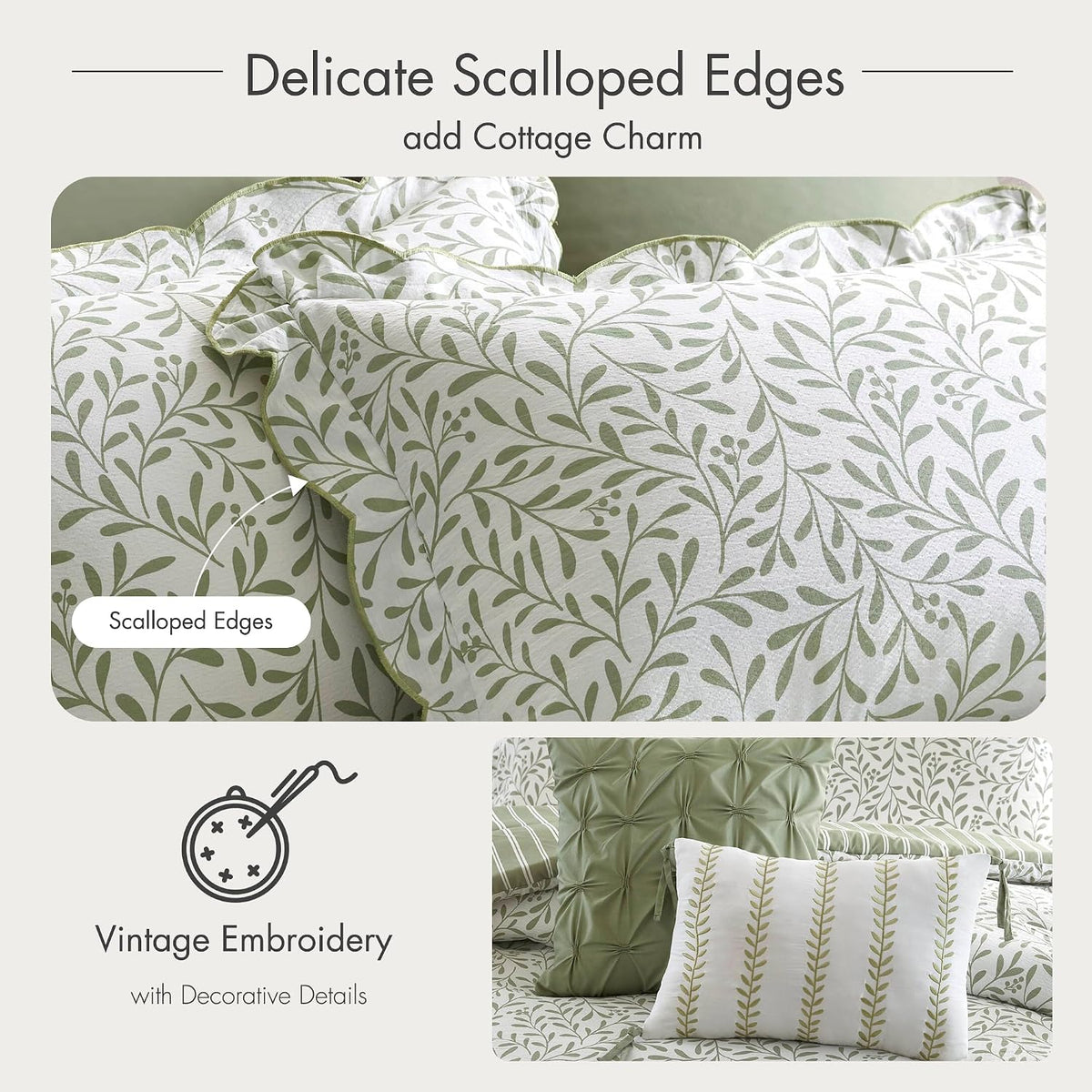 Madison Park Reversible Botanical Comforter Set, 5PC King Coverlet