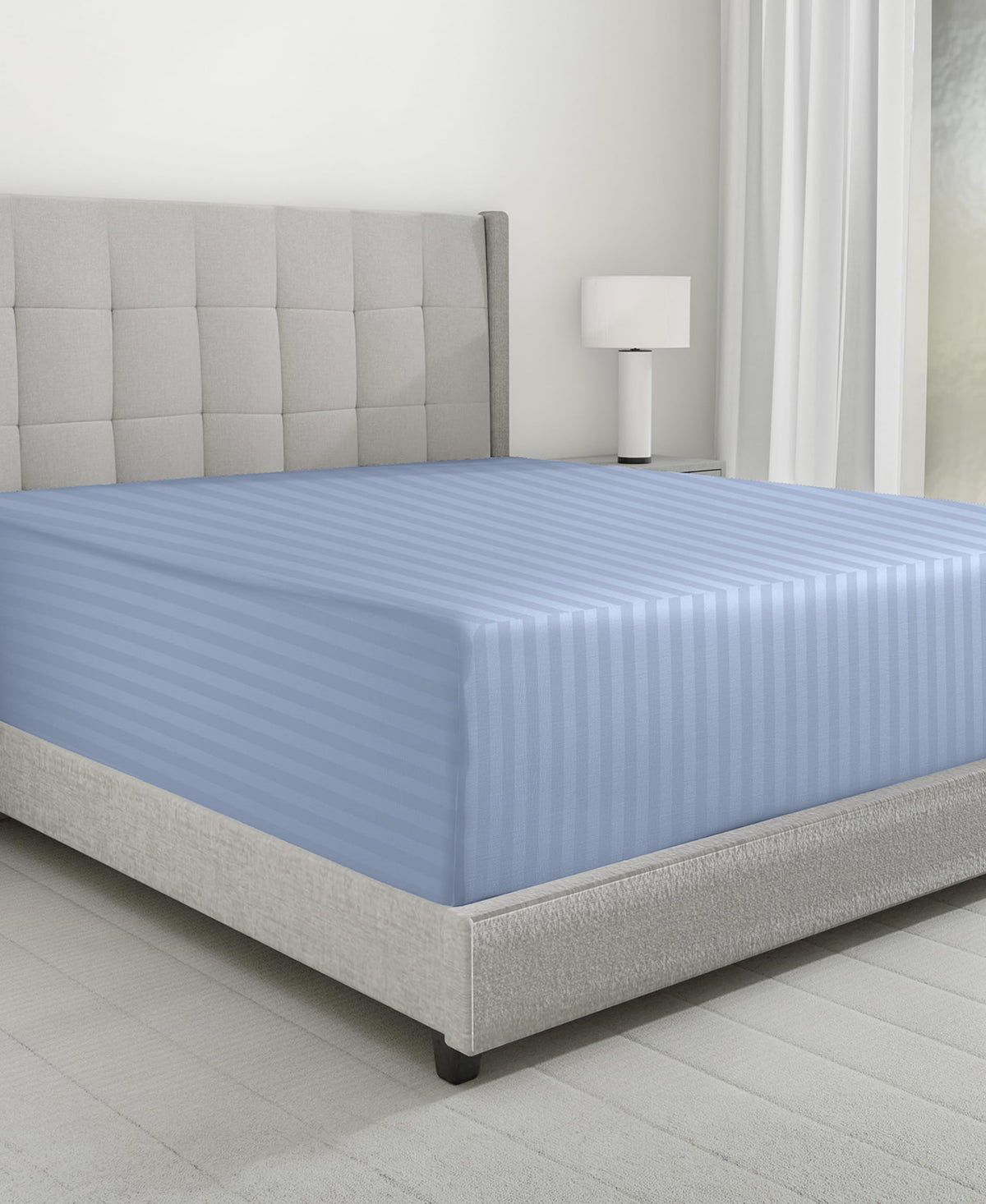 California Design Den Luxury 600 Thread Count King Size Fitted Sheet, White