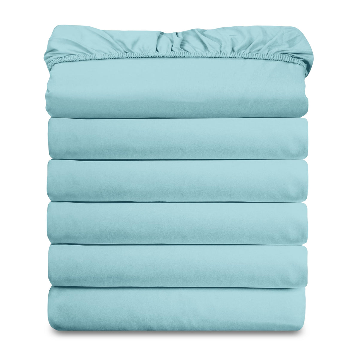 Elegant Comfort Ultra Soft Bulk Pack of 6 Bottom Fitted Sheets - 1500 Premium Hotel Quality Microfiber 6 Pack Fitted Sheets - Deep Pockets up to 16 Inches, Twin/Twin XL Size, Gray