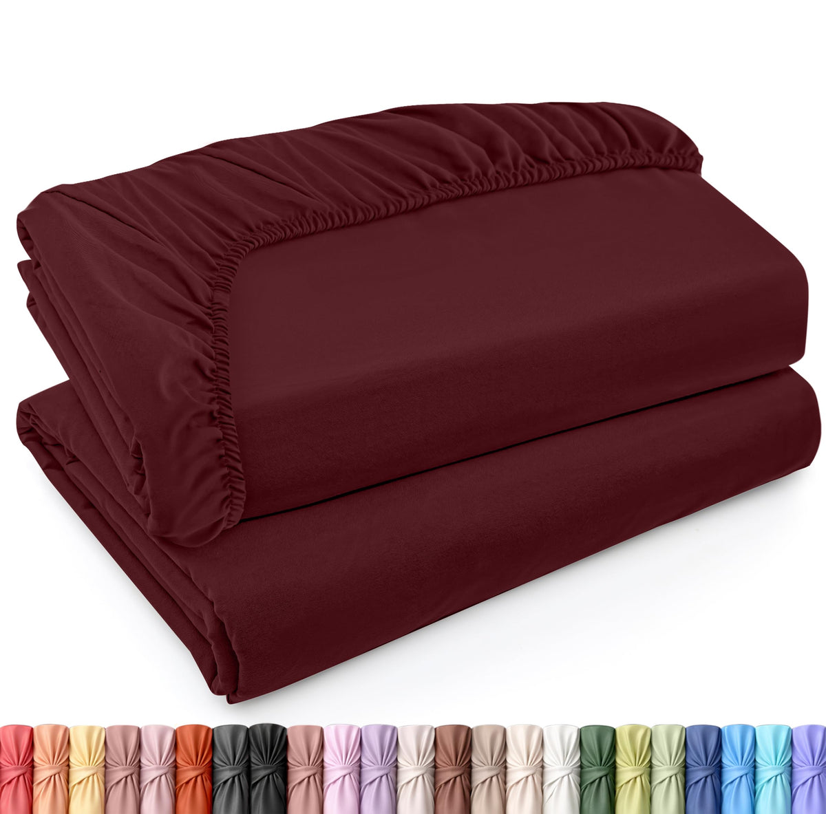 Queen Fitted Sheet, Ultra Soft Fits Up to 15 Inch Deep Pocket, White