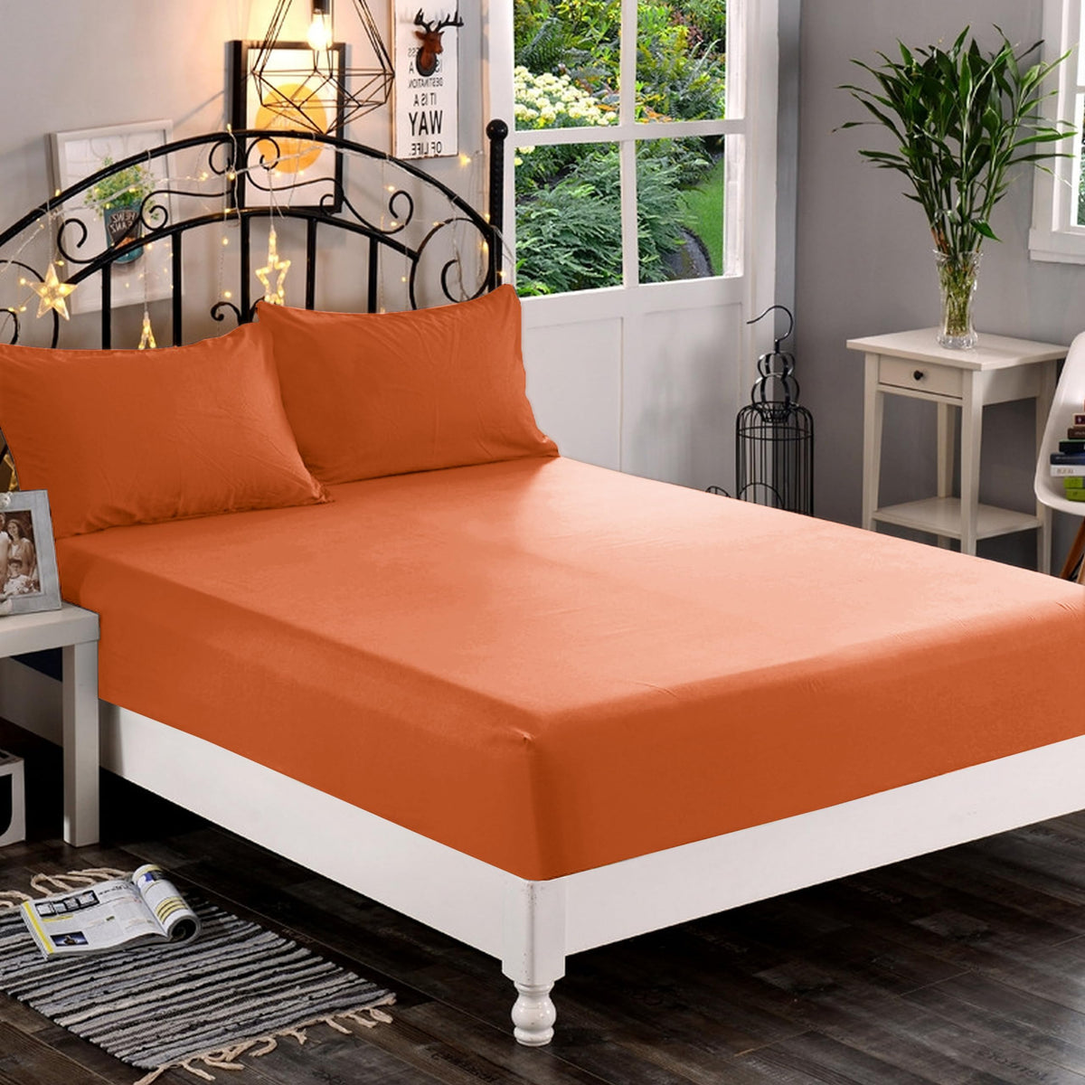 Premium Hotel Quality 1-Piece Fitted Sheet, Luxury & Softest 1500 Premier Hotel Quality Bedding Fitted Sheet Deep Pocket up to 16inch, Wrinkle and Fade Resistant, Queen, White