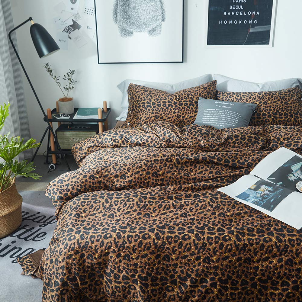 mixinni Duvet Cover Set King Size Bird Flower Pattern Soft Long Staple Cotton Floral Bedding Comforter Cover Set with Zipper Ties for Women and Men, Ultra Soft, Breathable, Easy Care-King Size