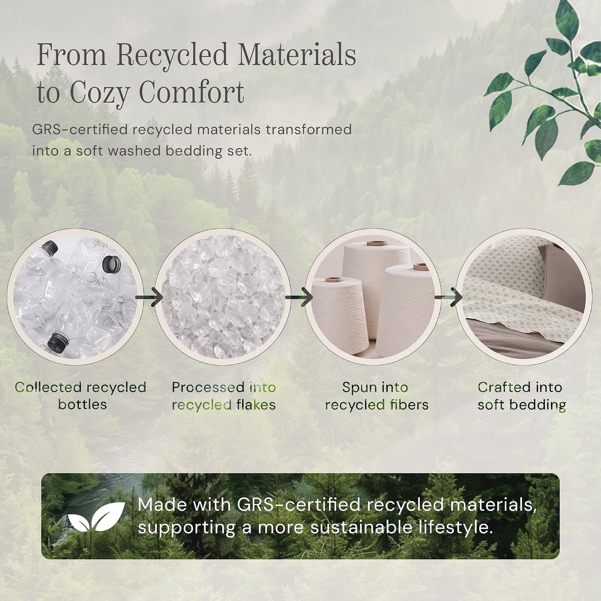 Queen Comforter Set with Sheets-7 Pieces Soft Recycled Bed in a Bag Bedding