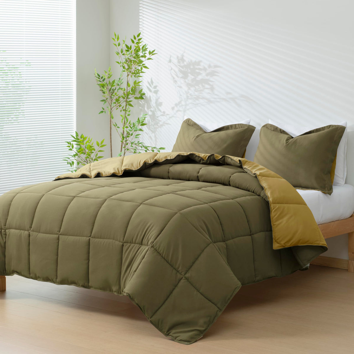 HIG 3pc Green Twin/Twin XL Bedding Comforter Set Duvet Insert Blanket