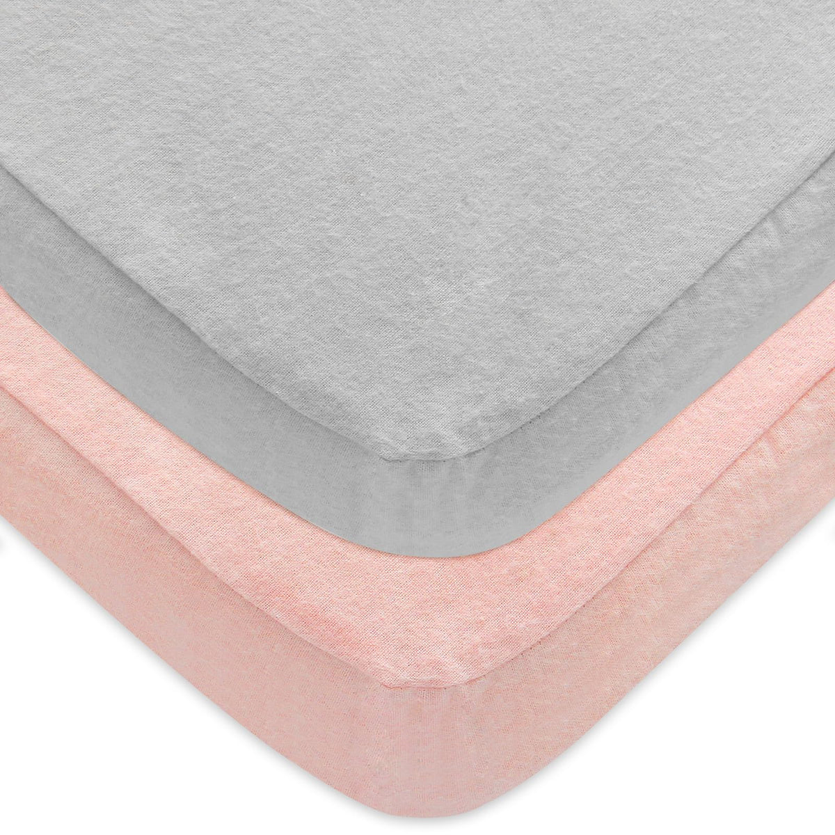 Pack and Play Sheets, 2 Pack Mini Crib Sheets, Stretchy Playard Fitted Sheet, Compatible with Graco Pack n Play, Soft and Breathable Material, Stars & Bunny