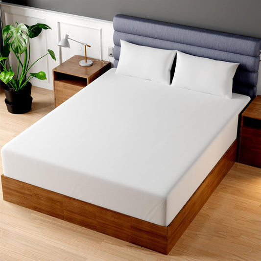 Superity Luxurious Hotel Quality Full XL Fitted Sheet 100% Cotton Ultra Soft, Skin-Friendly & Hypoallergenic Deep Pocket Fits 16 Mattress Easy Care & Snug Fit (Full XL Size -54 x 80)