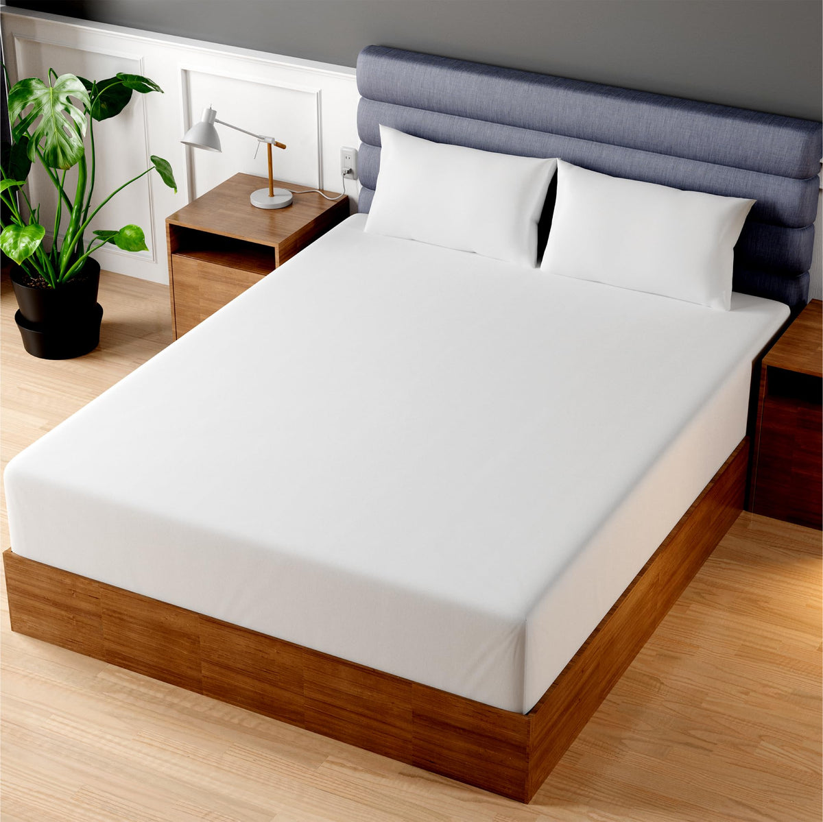 Superity Luxurious Hotel Quality Full XL Fitted Sheet 100% Cotton Ultra Soft, Skin-Friendly & Hypoallergenic Deep Pocket Fits 16 Mattress Easy Care & Snug Fit (Full XL Size -54 x 80)