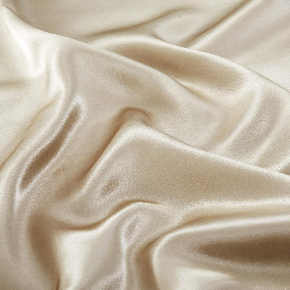 P Pothuiny Satin Sheets Set, Queen (6 Pieces, Taupe) - Luxury Soft Bed Linen Set with 1 Fitted Sheet, 1 Flat Sheet, 4 Pillowcases