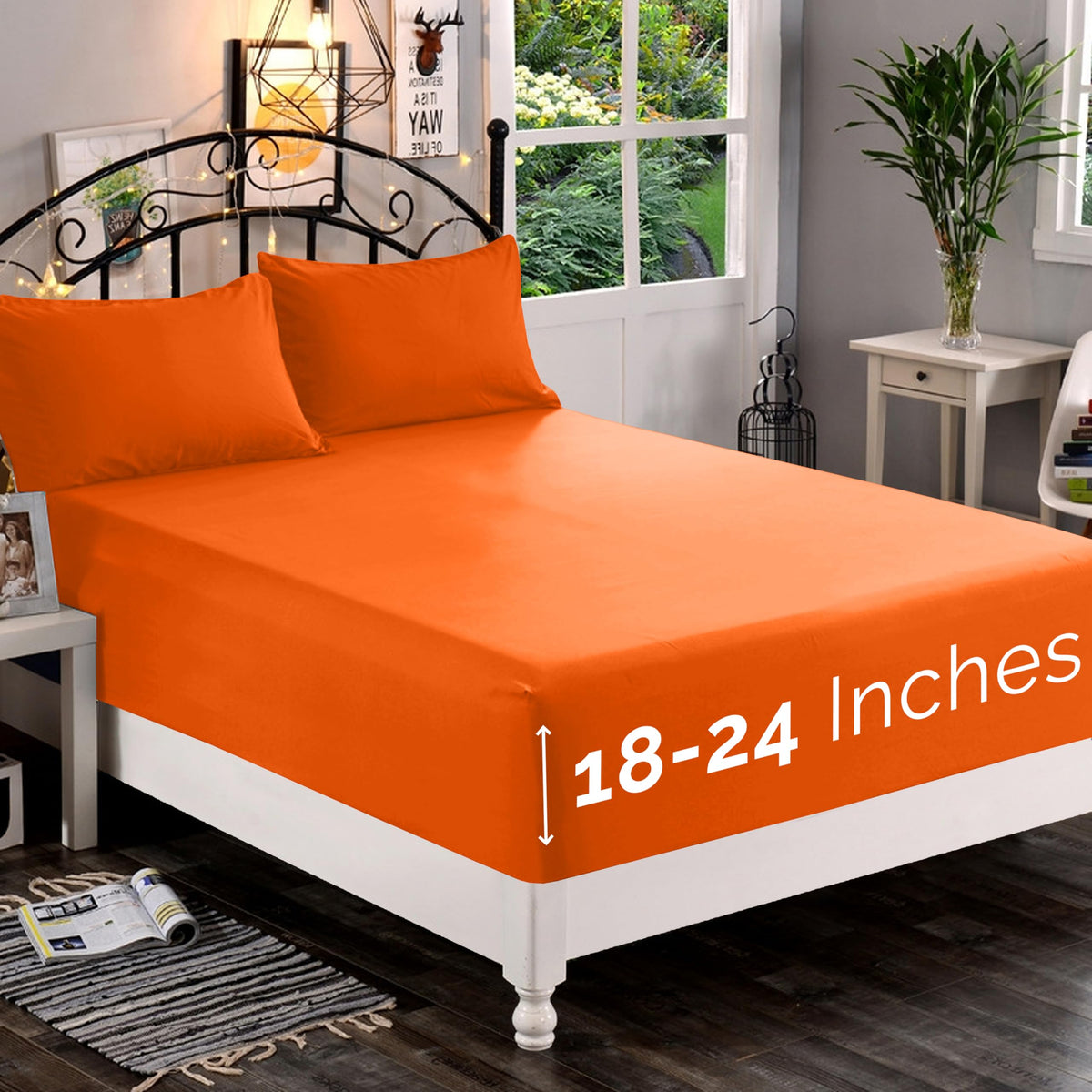Premium Hotel Quality 1-Piece Fitted Sheet, Luxury & Softest 1500 Premier Hotel Quality Bedding Fitted Sheet Deep Pocket up to 16inch, Wrinkle and Fade Resistant, Queen, White