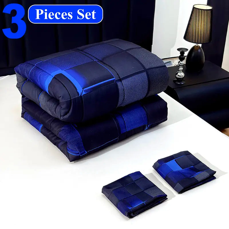 [Weekly Deals] 4-Season Technology Quilt Set - 3/6/7-Piece Bedsheet Sets, Digital Printing comforter, All-Year Use, Avant-Garde Bedroom Decorative Bedding, Cyber Atmosphere Refresh, Summer Compatible, Decorative Bedding Set sohochic
