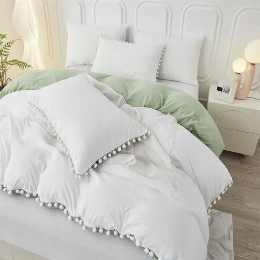 Solid Color Bedding Set (3 Counts/set), 1pc Duvet Cover without Filler & 2pcs Pillowcases, Soft Comfortable Bedding Set for Bedroom, Duvet Cover Sets, Cozy Bedding Set, Comfy Bed Sets