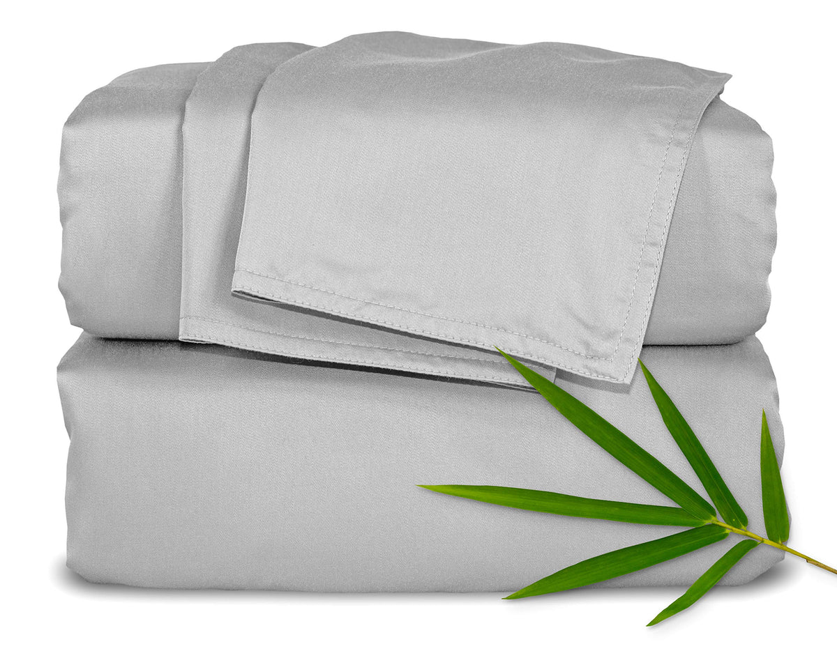Pure Bamboo Full Sheets, Genuine 100% Organic Viscose Derived from Bamboo Bed Sheet Set, Luxuriously Soft & Cooling, Double Stitching, 2 Year Quality Promise (Full, Ivory)